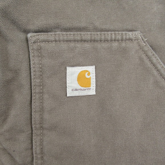 Carhartt Sherpa Lined Mock Neck Canvas Work Vest Gray Womens Size L 12/14 - Picture 2 of 9